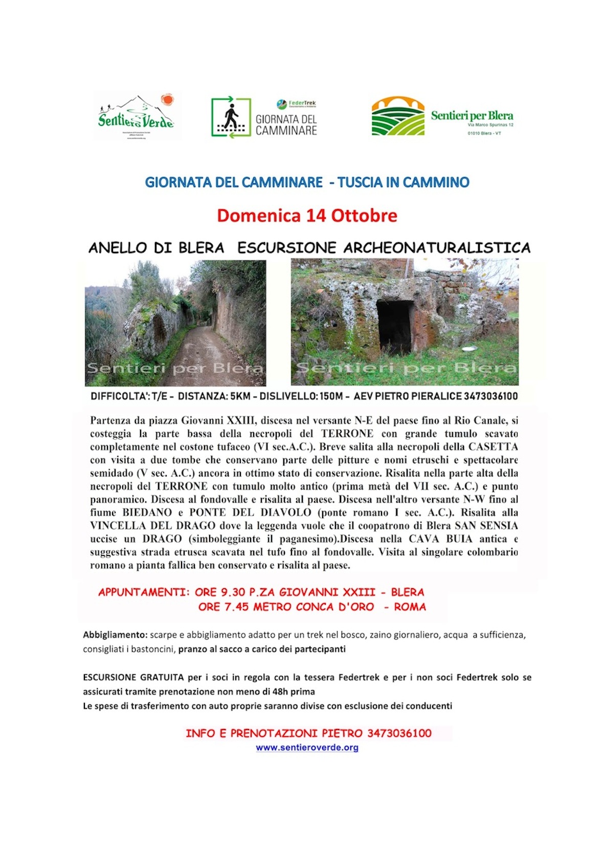 ANELLO DI BLERA escursione naturalistica/archeologica