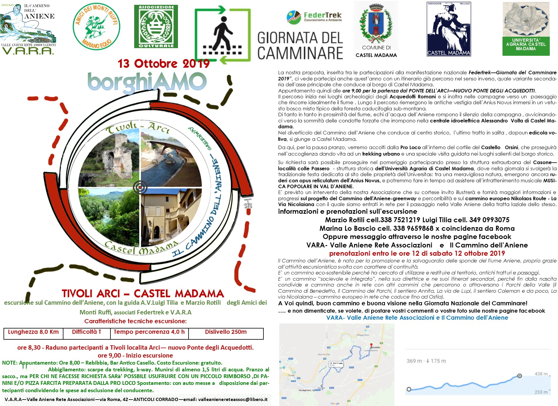 borghiAMO - Tivoli Arci - Castel Madama - escursione e trekking urbano sul Cammino dell\'Aniene