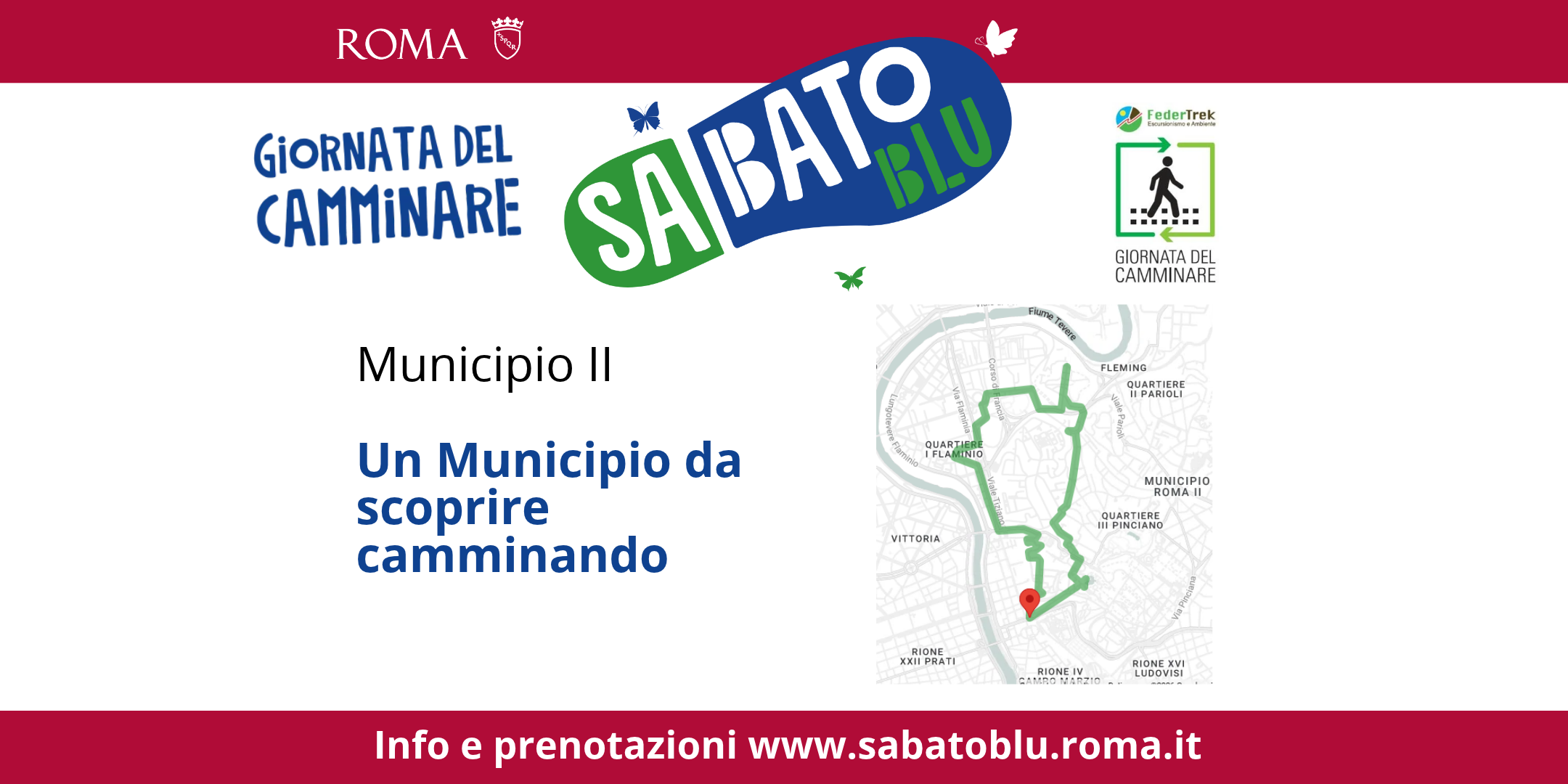 Giornata del Camminare "Sabato Blu" a Roma -  2 ° Municipio - Un Municipio da scoprire camminando