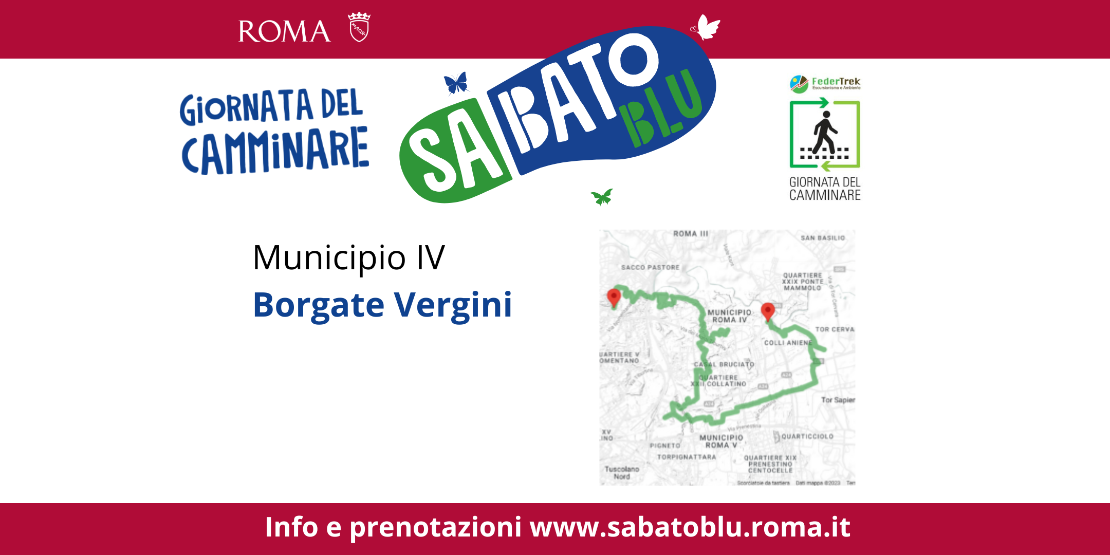 Giornata del Camminare "Sabato Blu" a Roma - 4 ° Municipio - Borgate Vergini