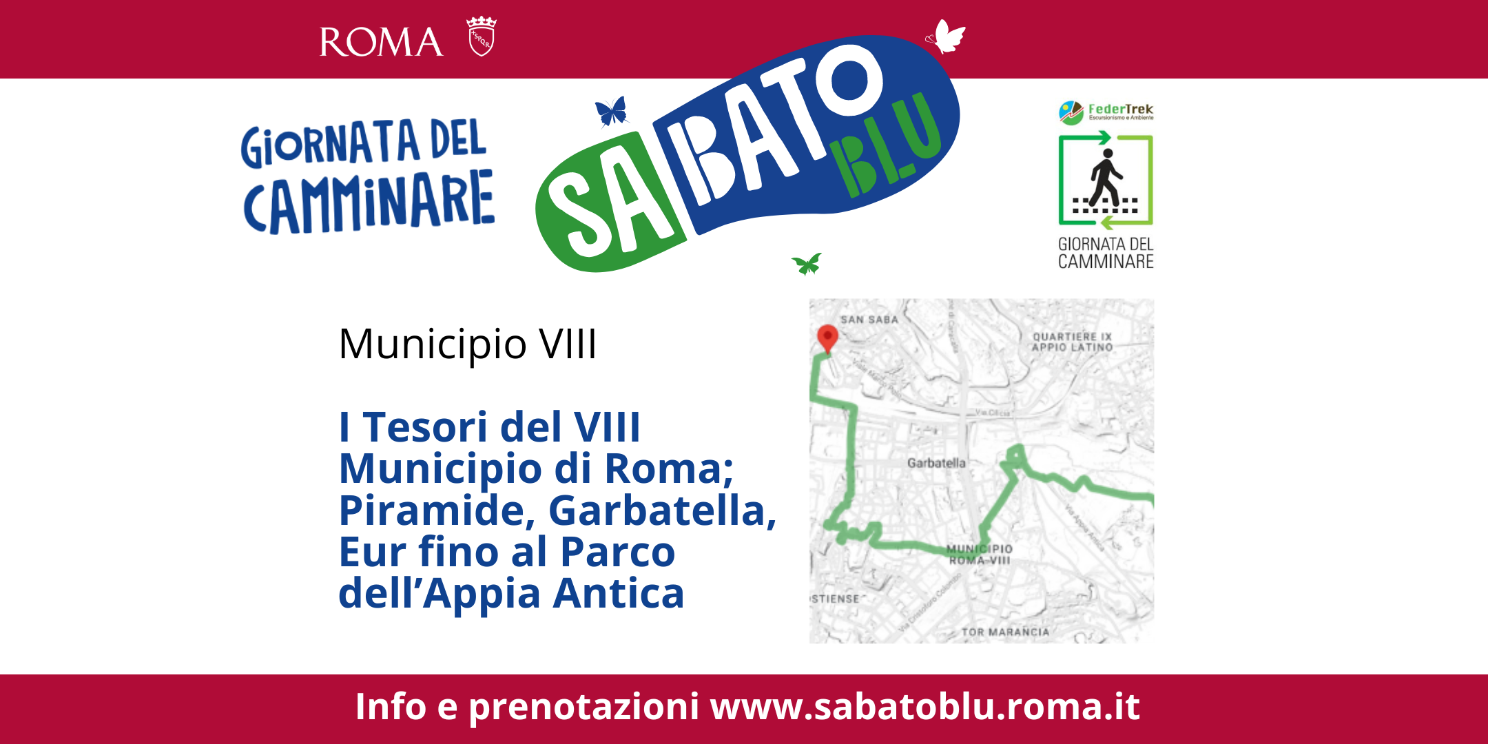 Giornata del Camminare "Sabato Blu" a Roma - 8 ° Municipio - I Tesori del VIII Municipio di Roma