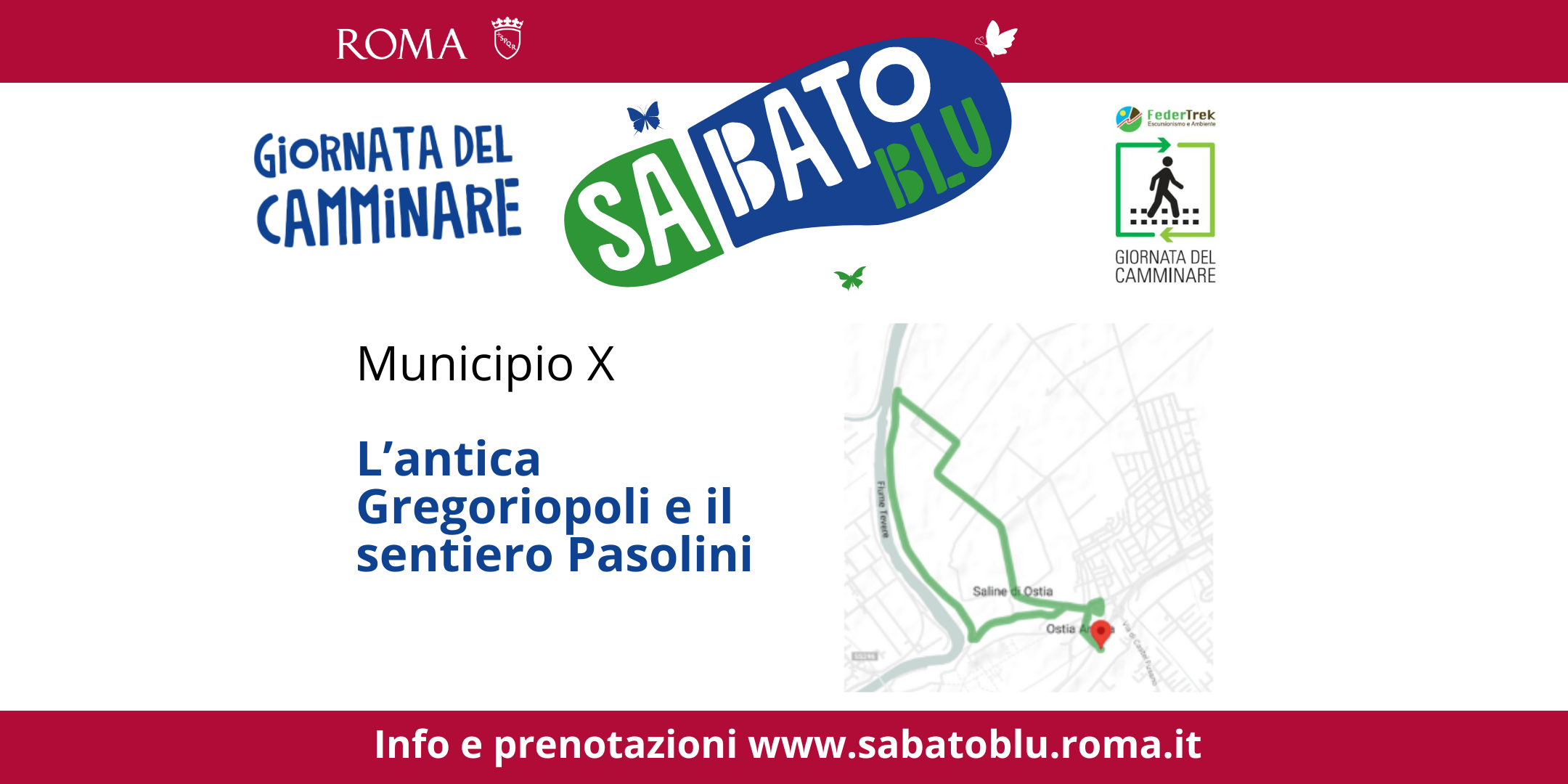 Giornata del Camminare "Sabato Blu" a Roma - 10 ° Municipio - L’antica Gregoriopoli e il sentiero Pasolini