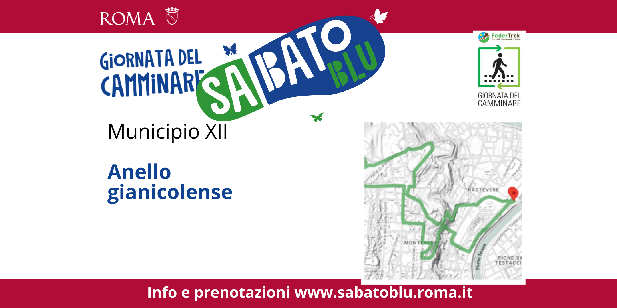 Giornata del Camminare "Sabato Blu" a Roma - 12 ° Municipio - Anello gianicolense