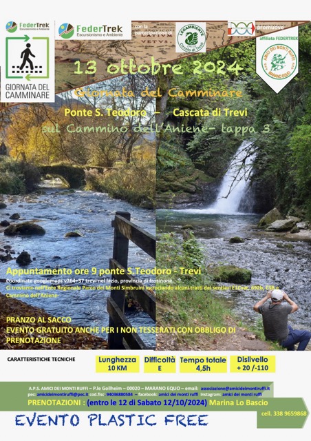 Ponte S.Teodoro-Cascata di Trevi sul Cammino dell'Aniene - tappa 3